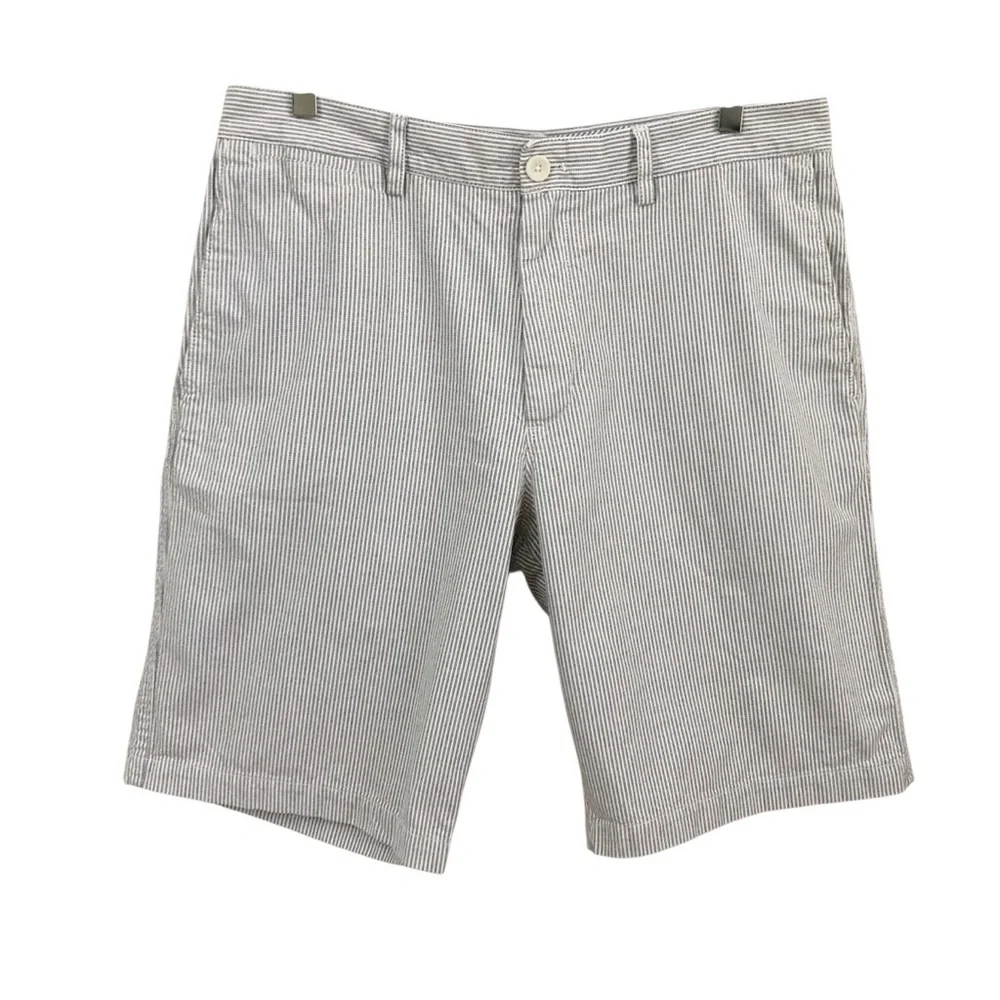 Banana Republic | Pinstripe Emerson Shorts Preppy Gray Ivory